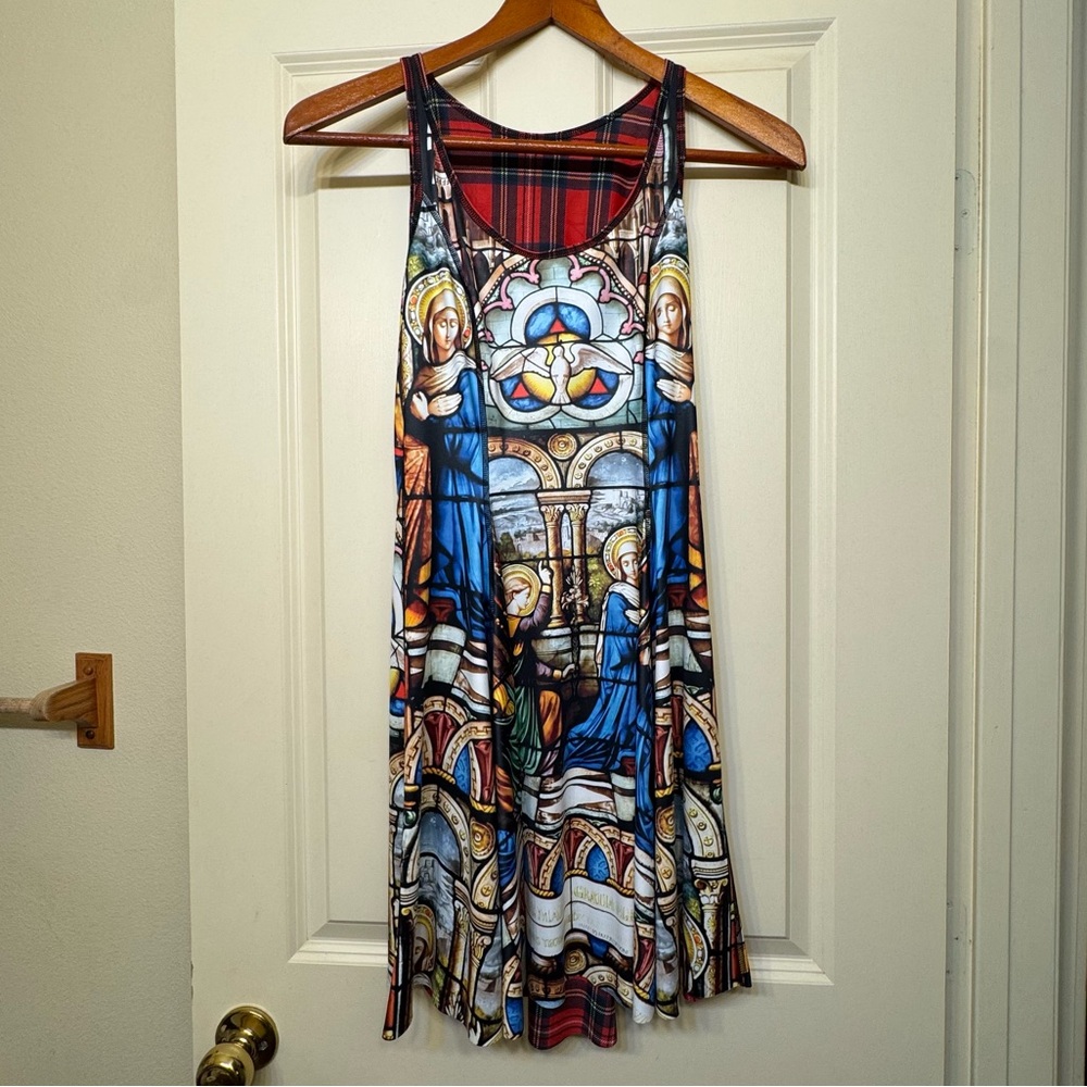 Blackmilk stained glass tartan iod